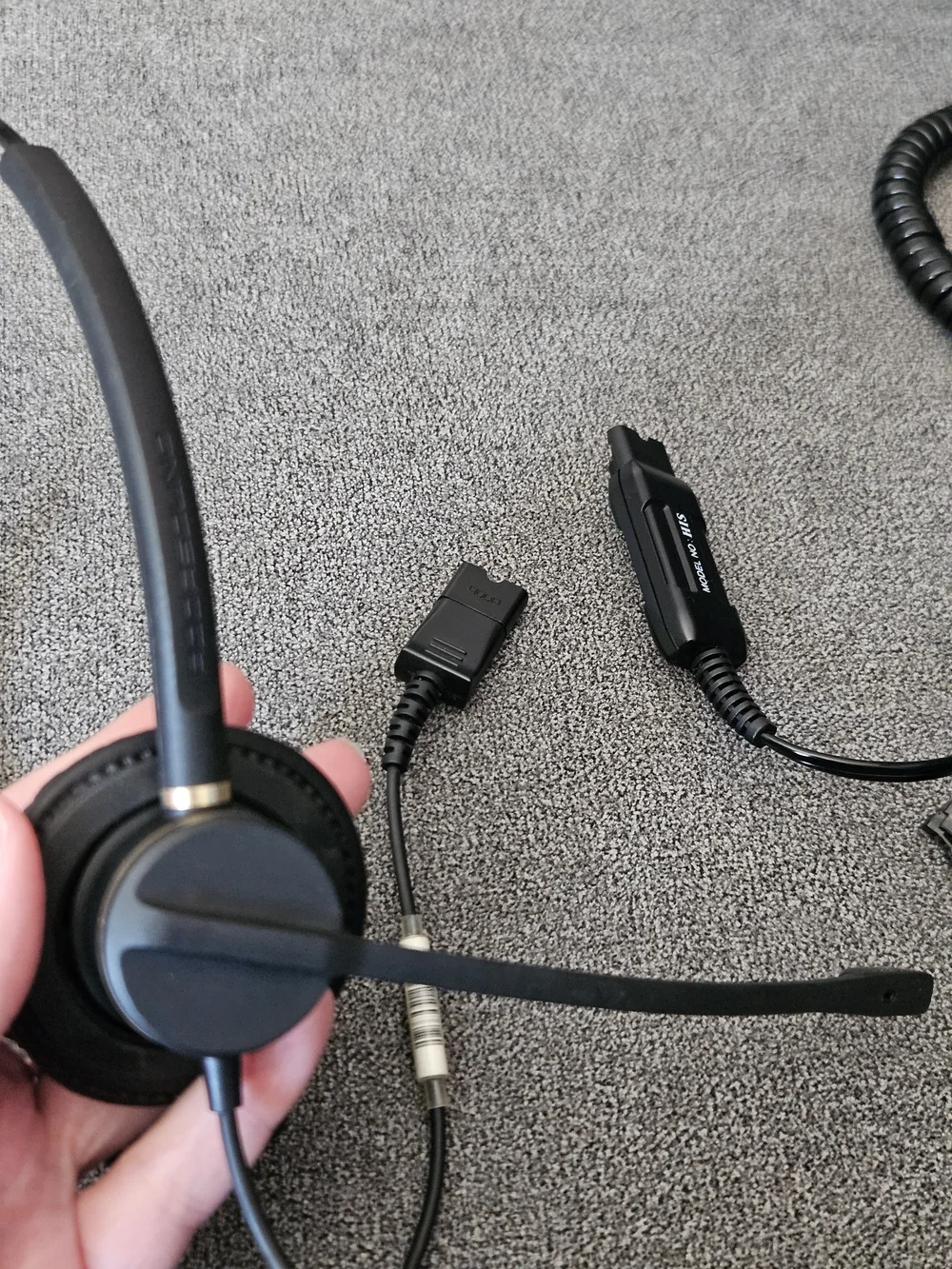 Addasound Crystal 2872 Binaural Stereo Headset Noise-Canceling Call Center